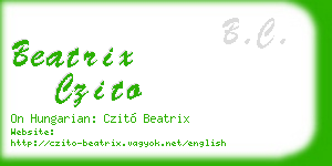 beatrix czito business card