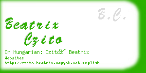 beatrix czito business card